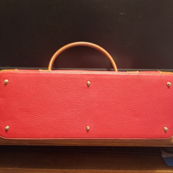 Dooney & Bourke Red Pebbled Leather Satchel - Vintage